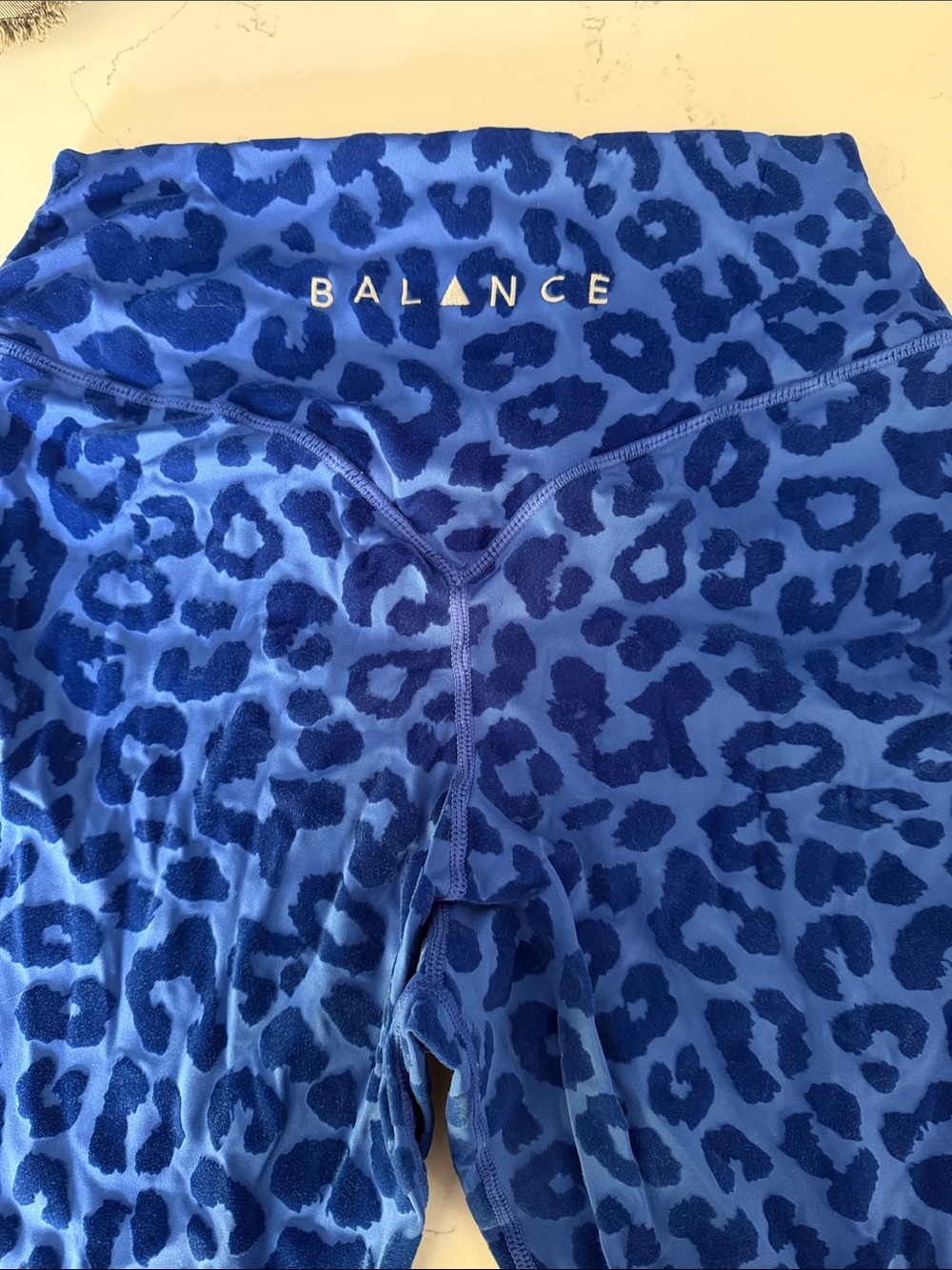 Balance Athletica Royal Blue Leopard-Print High-Rise Leggings